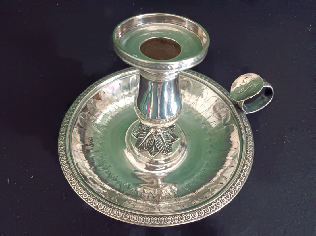 Bougeoir-candlestick-silver-Paris-Empire